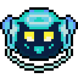 The ODIN logo, a pixel-art robot face